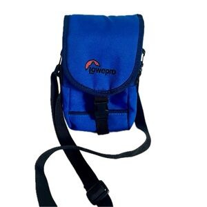 Lowepro Compact Digital Camera Case Small Shoulder Belt Straps Blue Bag 7.5x4.25